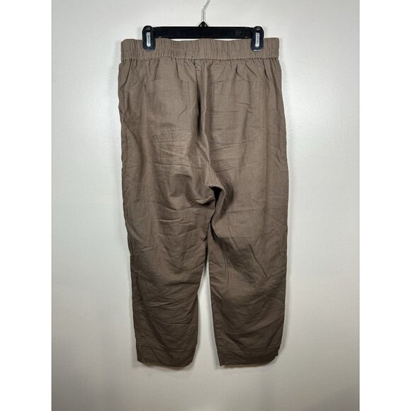 Pact Organic Cotton Hemp Wide Leg Pants Size Large Minimalist Pants Brown - Picture 5 of 8